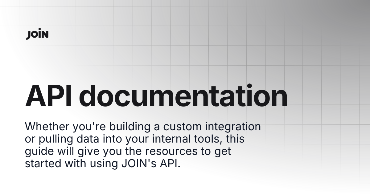 API documentation | help.join.com