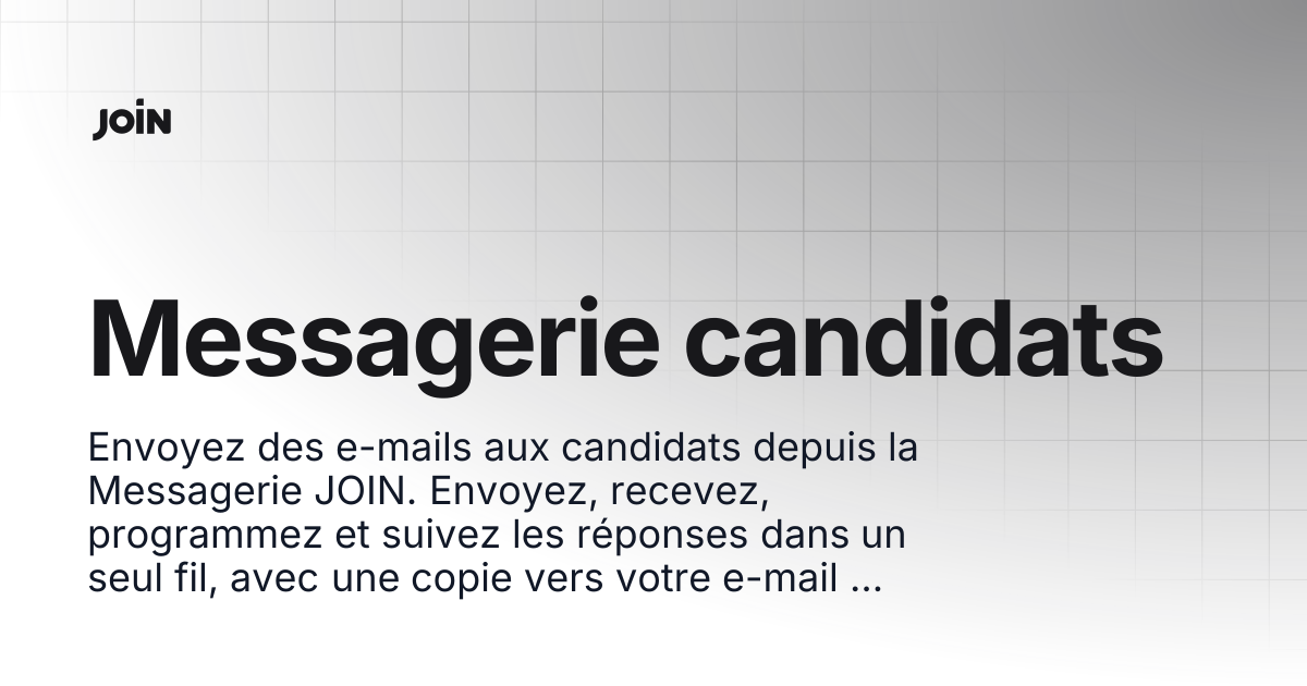 Messagerie candidats | help.join.com